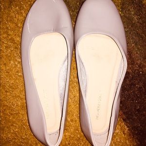 Pale Gray Patent Flats